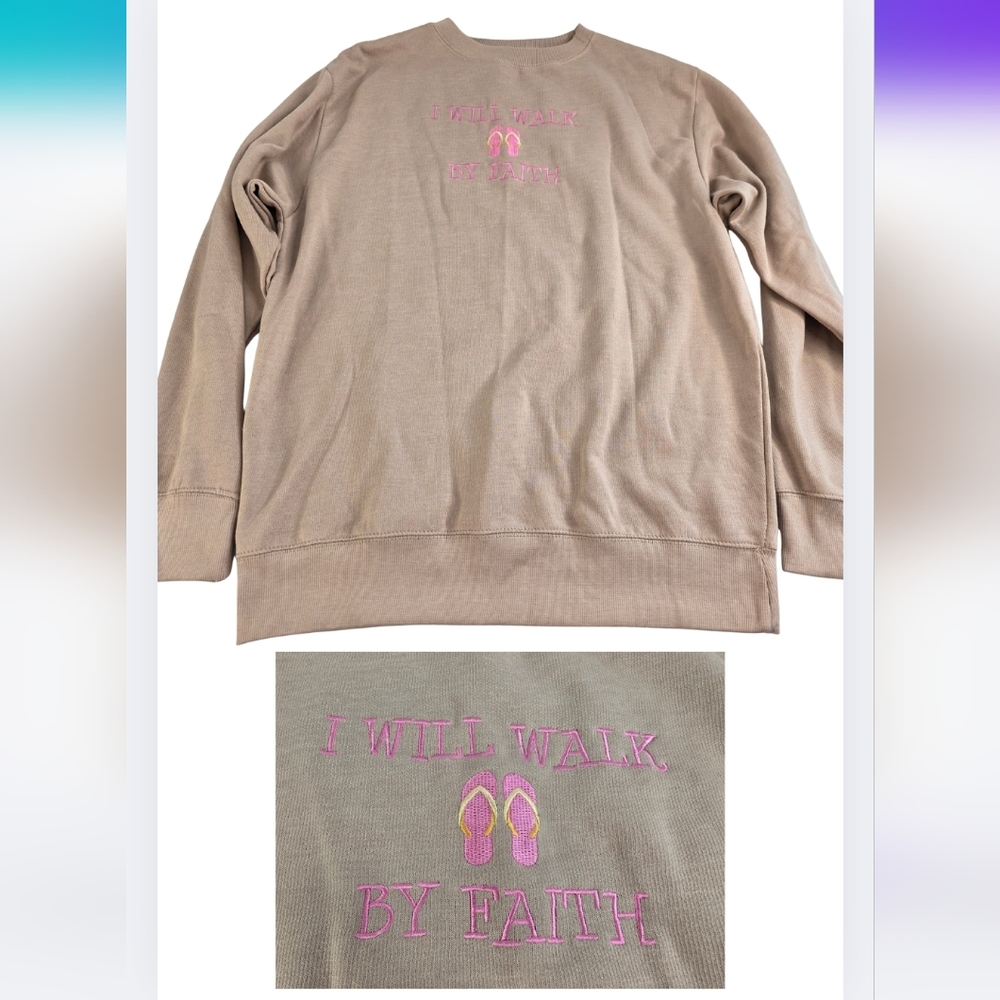 Love In Faith XL Walk By Faith Sweatshirt 3289-CM
